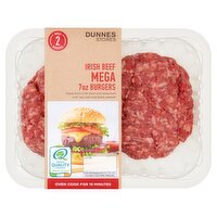 Dunnes Stores Irish Beef Mega 7oz Burgers 400g