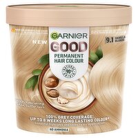 Garnier Good Permanent Hair Dye No Ammonia Formula 100% Grey Coverage 9.1 Vanilla Blonde