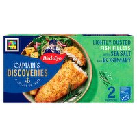 Birds Eye Captain's Discoveries 2 Lightly Dusted Fish Fillets with Sea Salt and Rosemary 280g