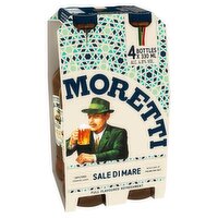 Moretti Unfiltered Premium Lager with a Hint of Italian Sea Salt 4 x 330ml