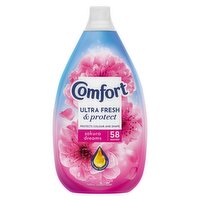 Comfort Ultra Fresh & Protect Fabric Conditioner Sakura Dreams 58 washes (870 ml) 