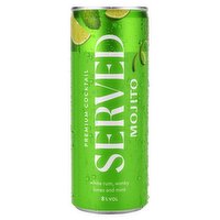 Served Mojito Premium Cocktail 250ml
