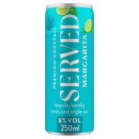 Served Margarita Premium Cocktail 250ml