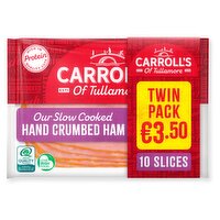 Carroll's of Tullamore 10 Hand Crumbed Ham Slices 2 x 80g