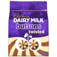 Cadbury Dairy Milk Twisted Milk & White Chocolate Buttons Bag 100g