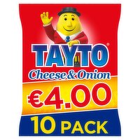 Tayto Cheese & Onion Flavour Potato Crisps 10 x 25g