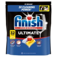 Finish Ultimate All In One Dishwasher Tablets  Lemon - 32 Tabs