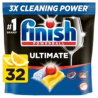 Finish Ultimate All In One Dishwasher Tablets Lemon - 32 Tabs