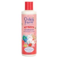 Childs Farm Tangle-Taming Conditioner 250ml, Strawberry and Mint, Kids Tear Free Formula