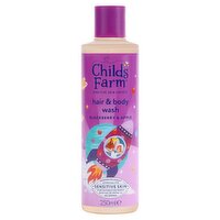 Childs Farm Blackberry & Apple Hair & Body Wash 250ml Gentle Tear-free Formula for Kids, Babies & Sensitive Skin