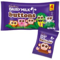 Cadbury Dairy Milk Buttons 4 Pack Multipack 57.6g