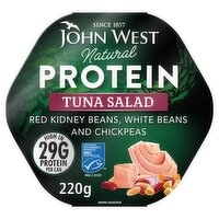John West Natural Protein Tuna Salad With Red Kidney Beans, White Beans and Chickpeas 220g