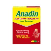 Anadin Maximum Strength Hard Capsules 12s