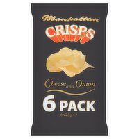 Manhattan Crisps Cheese and Onion 6 x 25g (150g)