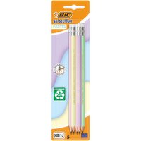 BIC Pastel HB Pencils Eraser x5