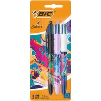 BIC 4 Colours Decors Ball Pens x3