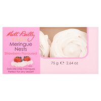 Matt Reilly Cakes Strawberry Flavoured Meringue Nests 75g