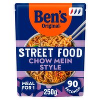 Ben's Original Street Food Chinese Chow Mein Microwave Instant Noodles Meal 250g 