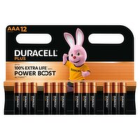 DURACELL Plus AAA Batteries (12 Pack) – Power Boost Alkaline Batteries 1.5V