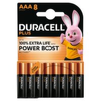 DURACELL Plus AAA Batteries (8 Pack) – Power Boost Alkaline Batteries 1.5V
