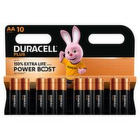 DURACELL Plus AA Batteries (10 Pack) – Power Boost Alkaline Batteries 1.5V