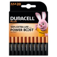 DURACELL Plus AAA Batteries (20 Pack) – Power Boost Alkaline Batteries 1.5V