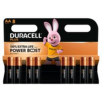 DURACELL Plus AA Batteries (8 Pack) – Power Boost Alkaline Batteries 1.5V