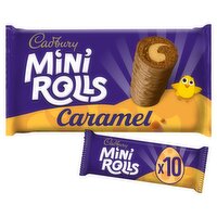 Cadbury Milk Chocolate Caramel Mini Rolls Cakes 10 Pack