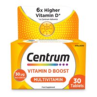 Centrum Vitamin D Boost Multivitamin Supplement, 30 tablets