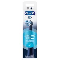 Oral-B iO Ultimate Clean Black, Original Replacement Round Brush Heads, 2