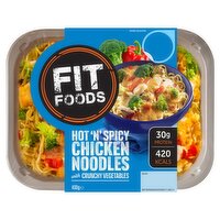 Fit Foods Hot 'N' Spicy Chicken Noodles with Crunchy Vegetables 400g