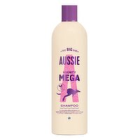 Aussie Mighty Mega Shampoo 400ml. Gently Cleansing Shampoo for Soft and Shiny Hair