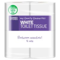 Dunnes Stores 4 White Toilet Tissue Rolls