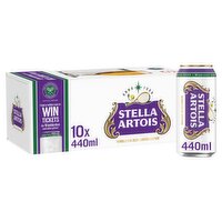 Stella Artois Premium Lager Beer Cans 10x440ml