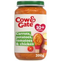 Cow & Gate Carrot Chicken Tomato & Potato Baby Food Meal Jar, 10+ Months, 200g