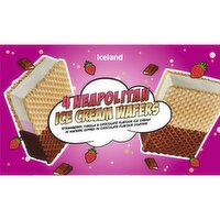 Iceland 4 Neapolitan Ice Cream Wafers 220g