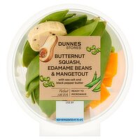 Dunnes Stores Butternut Squash, Edamame Beans & Mangetout with Sea Salt and Pepper Butter 200g