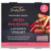 Dunnes Stores Simply Better Irish Rhubarb Layered Yogurt 500g (4 x125g)