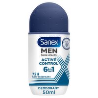 Sanex Men Active Control 72h Antiperspirant Roll On Deodorant 50ml