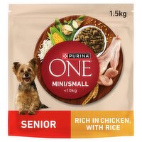 PURINA ONE Small Dog Senior 7+ Chicken Dry Dog Food 1.5kg
