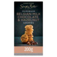 Dunnes Stores Simply Better Handmade Belgian Milk Chocolate & Hazelnut Cookies 200g