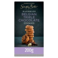 Dunnes Stores Simply Better Handmade Belgian Triple Chocolate Cookies 200g
