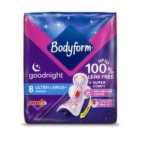 Bodyform Total Protection Ultra Night Sanitary Towels Wings 8 pack