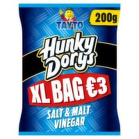 Tayto Hunky Dorys Salt & Malt Vinegar Flavour Potato Crisps 200g