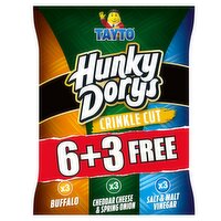 Tayto Hunky Dorys Crinkle Cut 9 x 25g