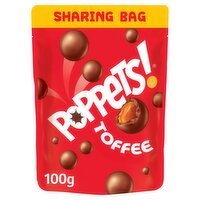 Poppets Milk Choc Coated Chewy Toffee 100g