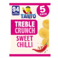 Tayto Treble Crunch Sweet Chilli Flavour Potato Snacks 5 x 20g
