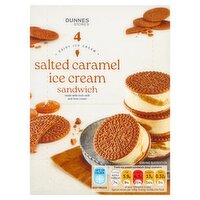 Dunnes Stores Salted Caramel Ice Cream Sandwich 240g (4 x 60g)