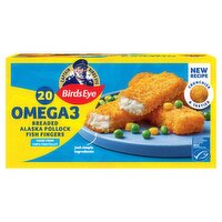 Birds Eye 20 Omega 3 Breaded Alaska Pollock Fish Fingers 560g