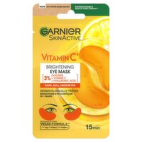 Garnier Vitamin C* Brightening Eye Mask, with 3% Glycerin, Vitamin C* and Hyaluronic Acid, 5g
